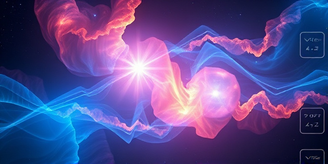 Una nebulosa abstracta con colores vibrantes y texturas arremolinadas, evocando una esfera de cristal brillante en la oscuridad del espacio. Destacar la asimetría y las capas irregulares de gas, sugiriendo un movimiento dinámico y una belleza efímera. Utilizar tonos azules, púrpuras y dorados para crear una atmósfera misteriosa y cósmica.