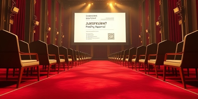 
  Imagen surrealista y crítica:
  Una alfombra roja de los Oscar con huellas de zapatos de lujo, pero en lugar de estrellas de cine, hay sillas vacías con nombres de ministros borrosos (como si se hubieran esfumado). Al fondo, un expediente de gasto con el sello 